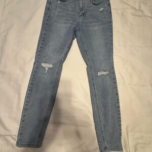 Judy Blue Light Blue Distressed Skinny Jeans